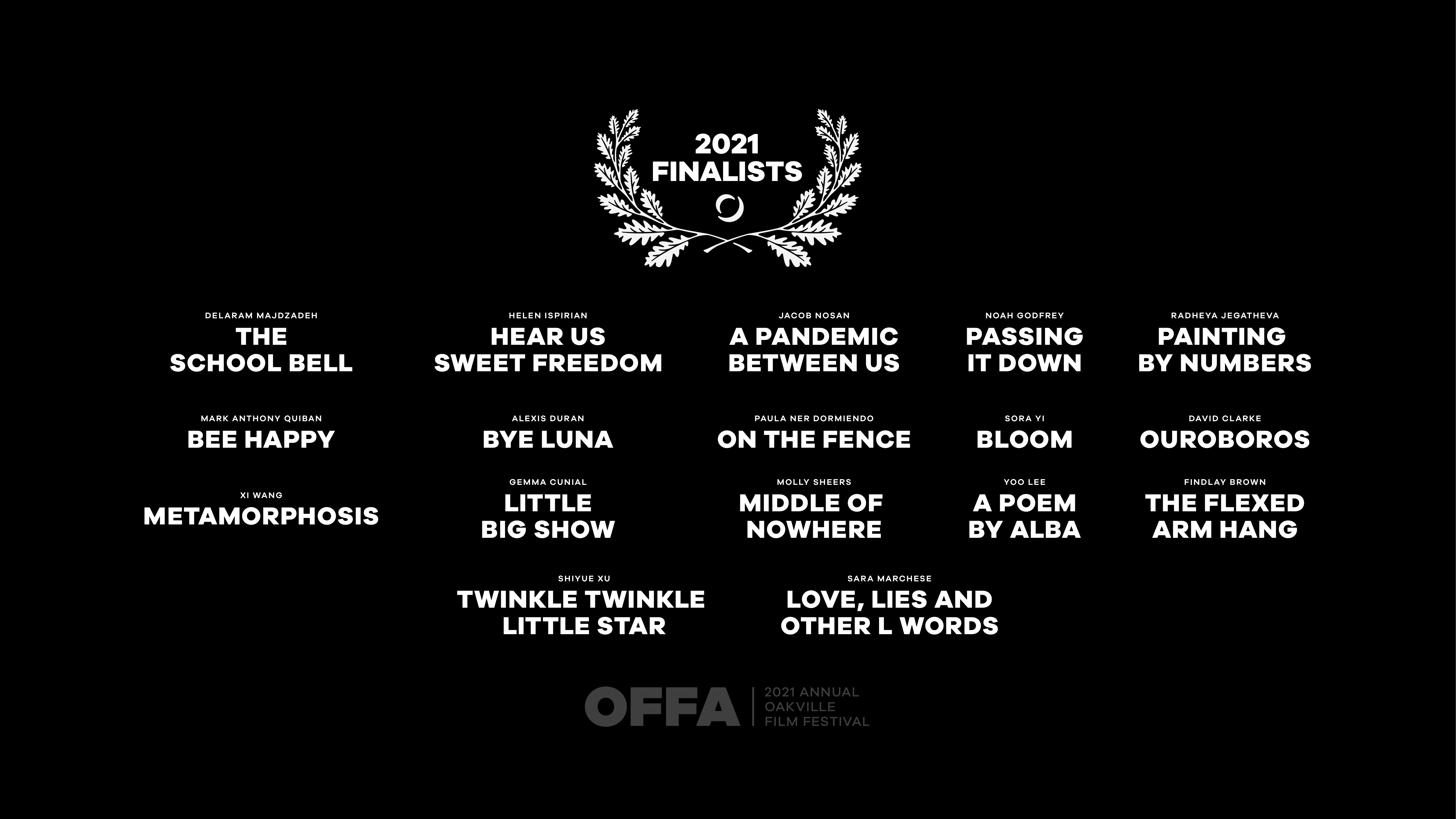 OFFA 2021 Best Student Film Finalists